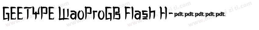 GEETYPE WaoProGB Flash H字体转换